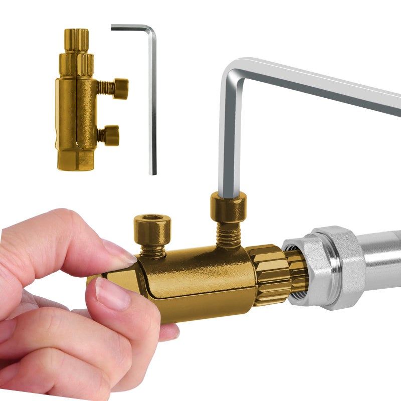 UwinVwin Broken Pipe Extractor Tool Broken Faucet Removal Tool for 12 34 1 Pipes Removes RustedDamaged Faucet Bolts Pipe Threads Gold