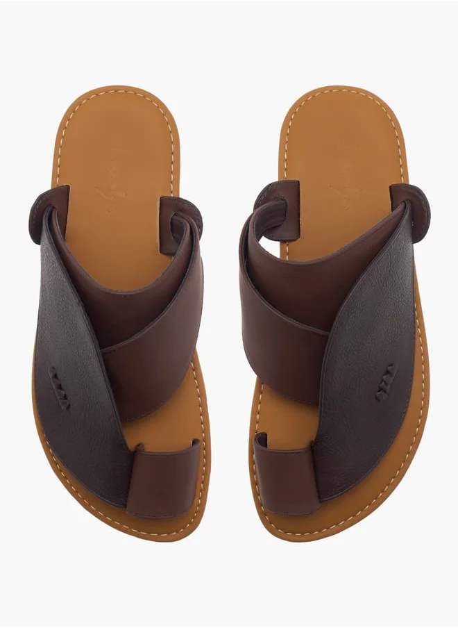 Al Waha Men's Textured Slip-On Arabic Sandals