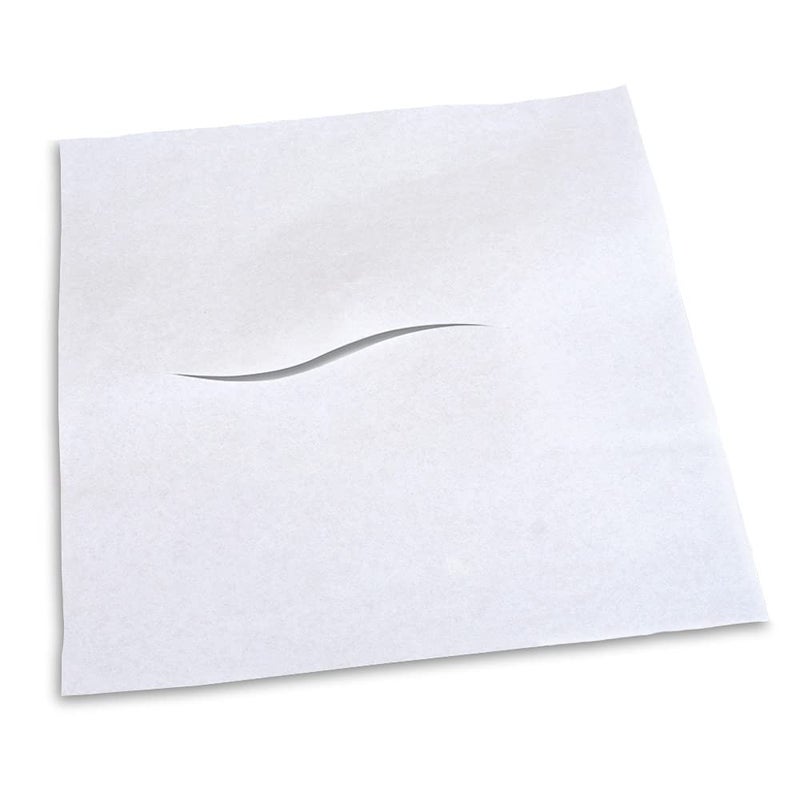 BodyMed Premium Headrest Paper Sheets â€“ with Slit â€“ Disposable Medical Face Barrier â€“ Exam Paper Sheets â€“ Case of 1,000 â€“ 12-inch x 12-inch â€“ White - Image 1