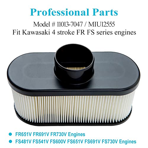 HOODELL FR691V Tune Up Kit for Kawasaki FR651V FR730V FS481V FS541V FS600V FS730V Engine Lawn Mower Tractor, Replace 49065-7007 Oil Filter 11013-7047 Air Filter - Image 2