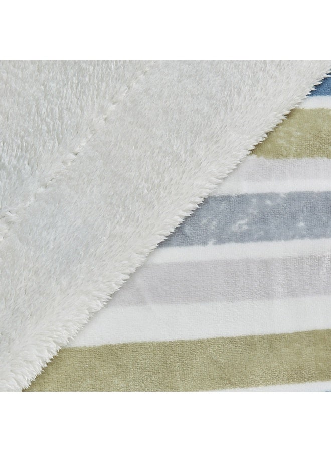 Home Box Braxton Versa Printed Flannel Sherpa Queen Blanket 220 x 200 cm - Image 3