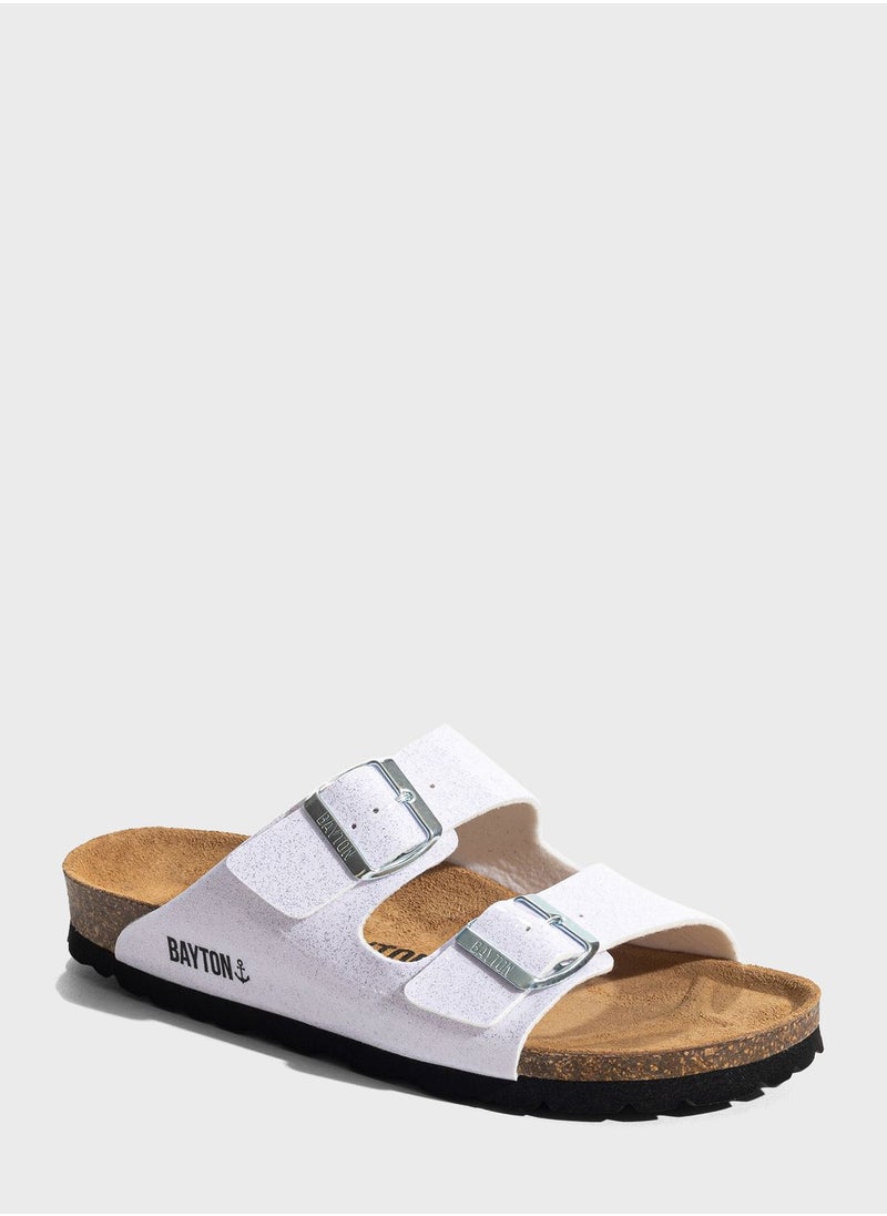 BAYTON Tracy Double Strap Flat Sandals  - Image 3