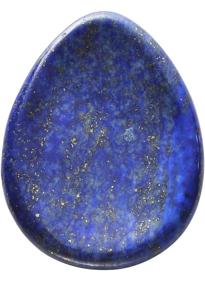 Jovivi Jovivi Thumb Worry Stone - Palm Stones Pocket Natural Chakra Reiki Healing Crystals Therapy Geometry - Lapis Lazuli 