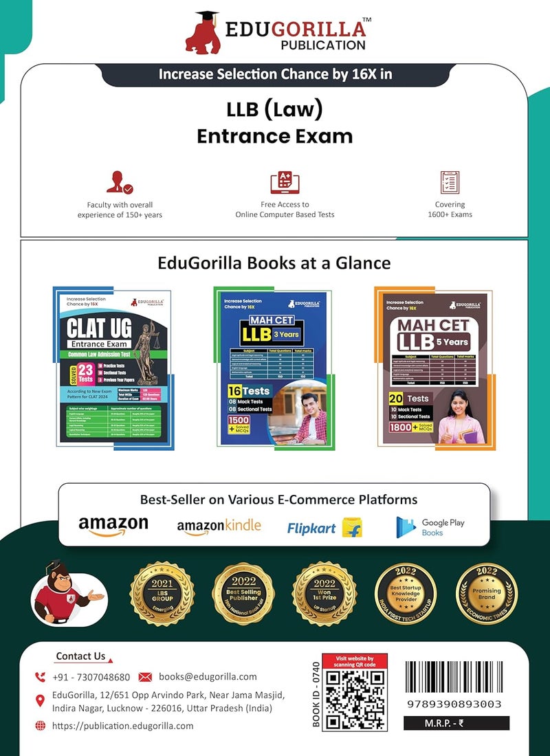 DU LLB (Law) Entrance Exam 2024 - 8 Full Length Mock Tests (Solved), 12 Sectional Tests (Solved) and 3 Previous Year Papers (Unsolved) with Free Access to Online Tests  - Image 2