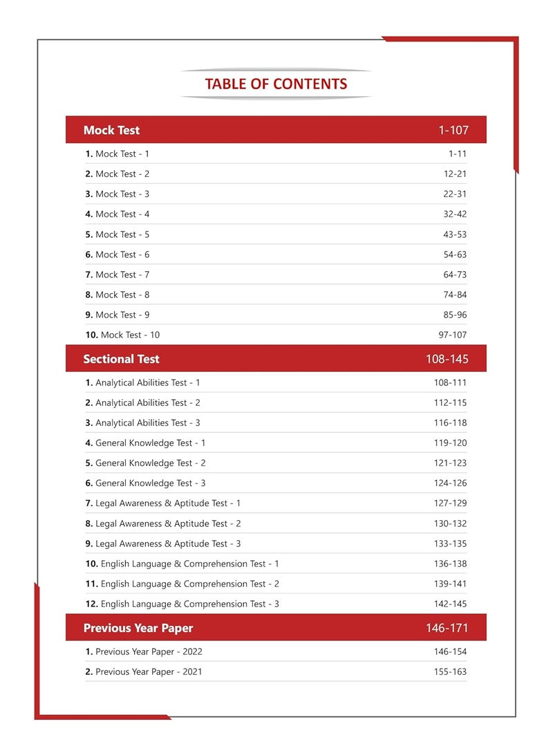 DU LLB (Law) Entrance Exam 2024 - 8 Full Length Mock Tests (Solved), 12 Sectional Tests (Solved) and 3 Previous Year Papers (Unsolved) with Free Access to Online Tests  - Image 3