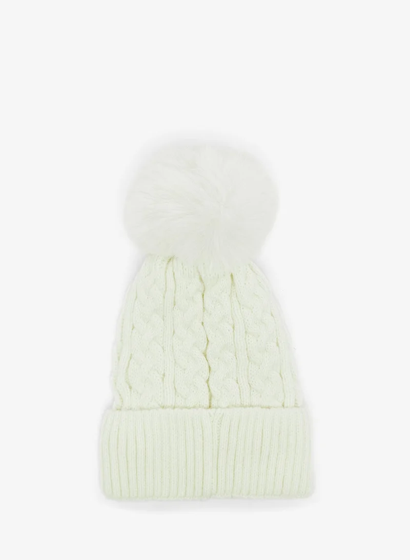 Ginger Knitted Textured Beanie