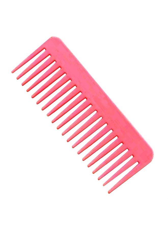 NuAngela Wide Tooth Hair Comb No Static, Detangling Styling Comb For Thick Long Curly Hair, No Handle Round Teeth, Reduce Hair Loss&Breakages, Shower Shampoo Detangler Comb For Women Men(PINK) - Image 1
