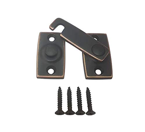 QCAA Solid Brass Shutter Bar/Door Latch, 7/8" x 2-3/32", Classic Bronze, 1 Pack, Made in Taiwan - Image 1
