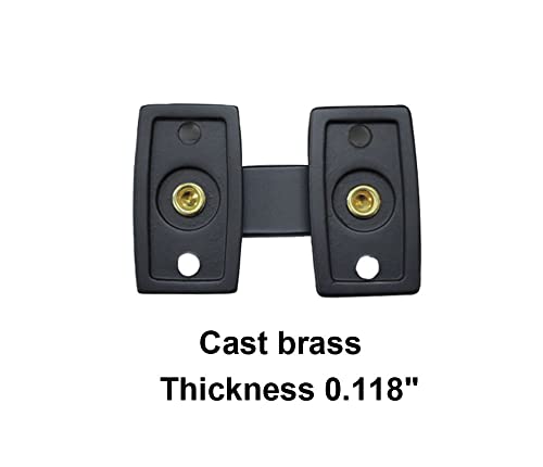 QCAA Solid Brass Shutter Bar/Door Latch, 7/8" x 2-3/32", Classic Bronze, 1 Pack, Made in Taiwan - Image 2