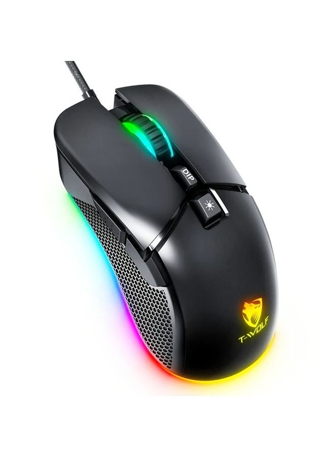 G590 ماوس الألعاب RGB السلكية، ماوس كمبيوتر بصري مريح بمنفذ USB لأجهزة كمبيوتر ويندوز - Image 1