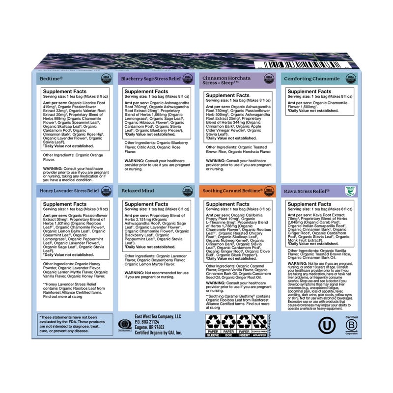 Yogi Relaxation Sampler Box (32 Tea Bags) - 8 Favorite Herbal Teas - Organic & Caffeine Free - Image 2