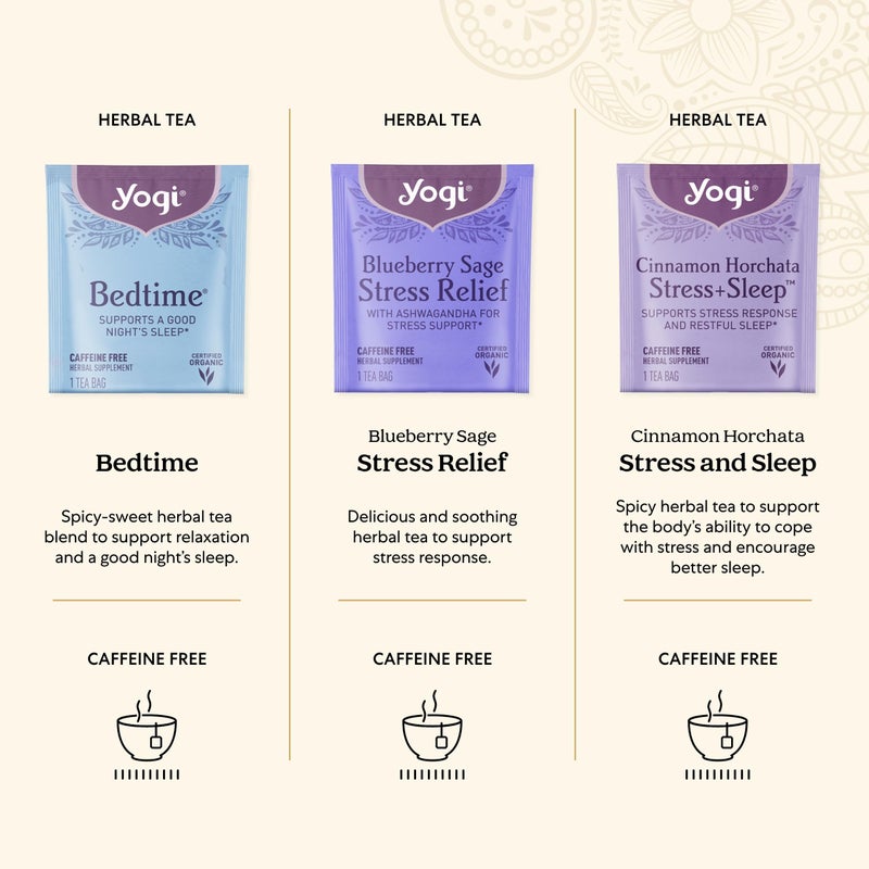 Yogi Relaxation Sampler Box (32 Tea Bags) - 8 Favorite Herbal Teas - Organic & Caffeine Free - Image 3