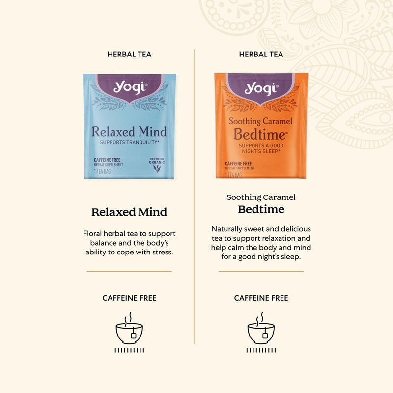Yogi Relaxation Sampler Box (32 Tea Bags) - 8 Favorite Herbal Teas - Organic & Caffeine Free - Image 5