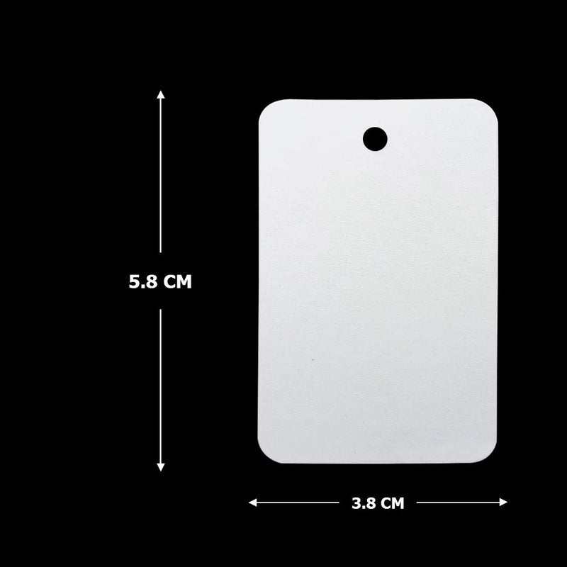 DIY Crafts بطاقة ورقية لربط المجوهرات لمتاجر التجزئة، المطبخ، الملابس، بطاقة محتوى، بطاقة سعر السلع، إلخ. ملحقات. دنو # 62 (عبوة من 100 قطعة) - Image 4