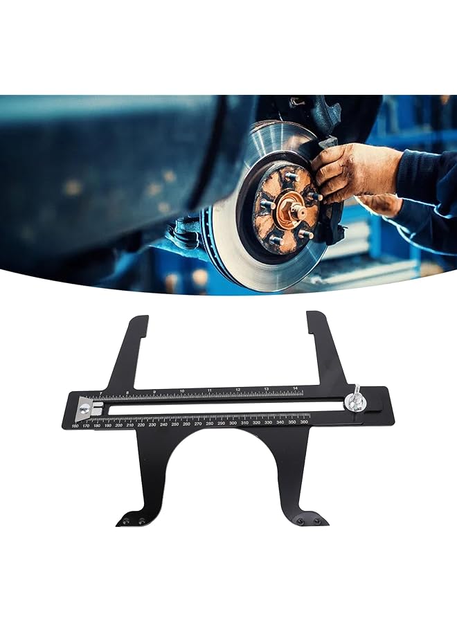 Generic Brake Resetting Tool, Stainless Steel Drum Measuring Resetting Meter For 6.5-14.25In Drums, Easy Adjustment With Lock Feature, For Rear Drum Brake Pad, Parking, Handbrake  - Image 5