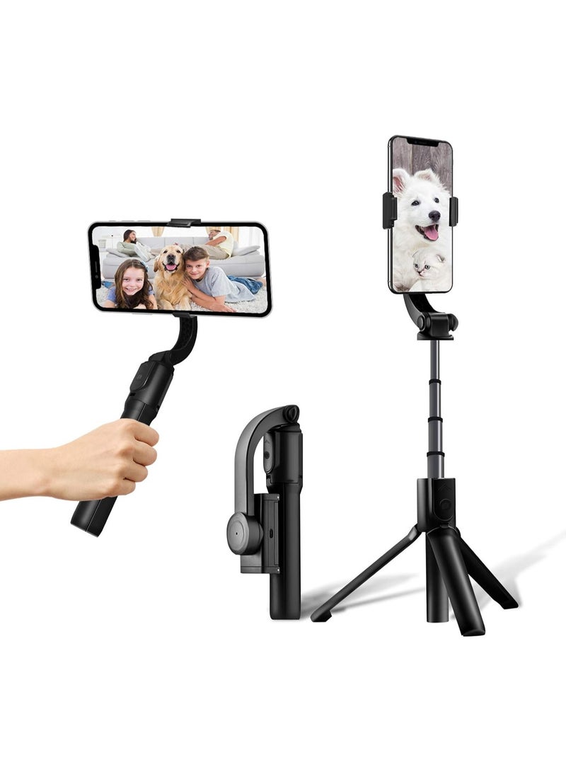 Portable Phone Gimbal Stabiliser with Wireless Remote, Mobile Phone Stabilizer for Vlog YouTube, Foldable Gimbal Compatible with iPhone and Android Smartphones - Image 1