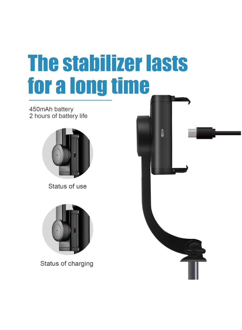 Portable Phone Gimbal Stabiliser with Wireless Remote, Mobile Phone Stabilizer for Vlog YouTube, Foldable Gimbal Compatible with iPhone and Android Smartphones - Image 5