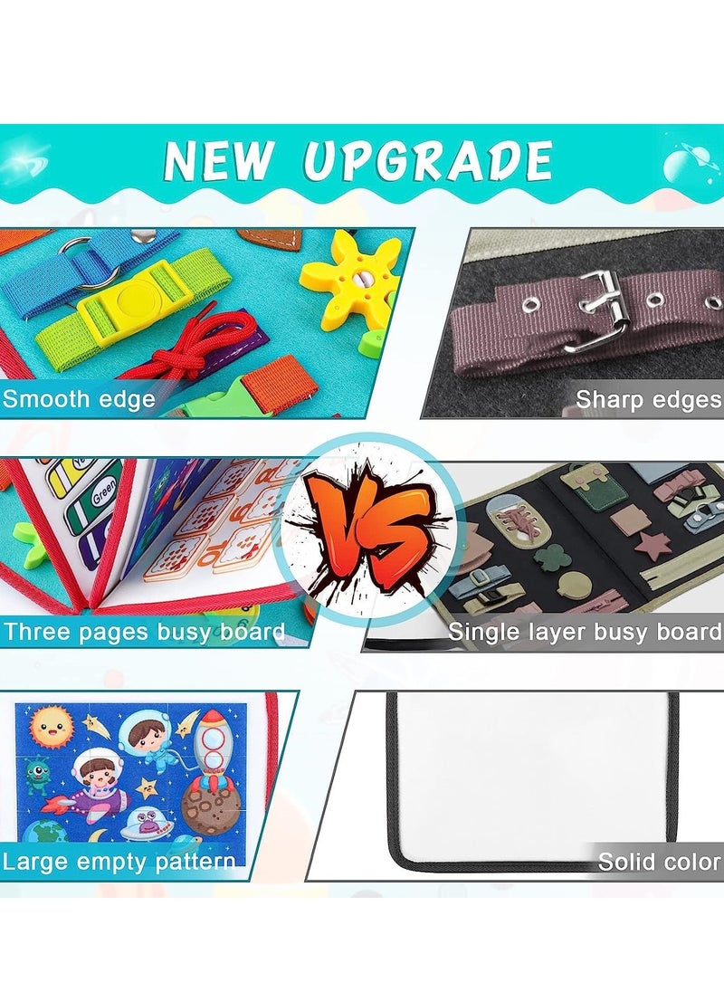 Yoawllty Busy Board Toys for Girls Boys, Montessori Toys, Sensory Activity Board for Preschool Learning, Toys with Zipper Removable Multiple Pages Toys for Kids  - Image 5