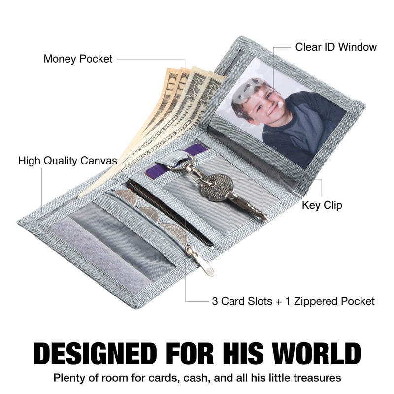 Lamiza Kids Wallet for Boys with Lanyard, Little Boys Wallet for Kids Ages 4-5-6-7-8-9-10-12, Game Gamer Gaming Youth Wallets with Strap, Tri Fold Child Childrens Neck Wallets for Birthday Christmas Gift - Image 3
