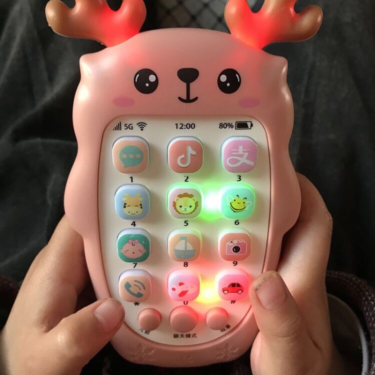 Baby Toy Mobile Phone Baby Educational Early Education 6-12 Months Children Music Simulation Phone Boys and Girls 01-3 Years Old(Fawn pink) - Image 2