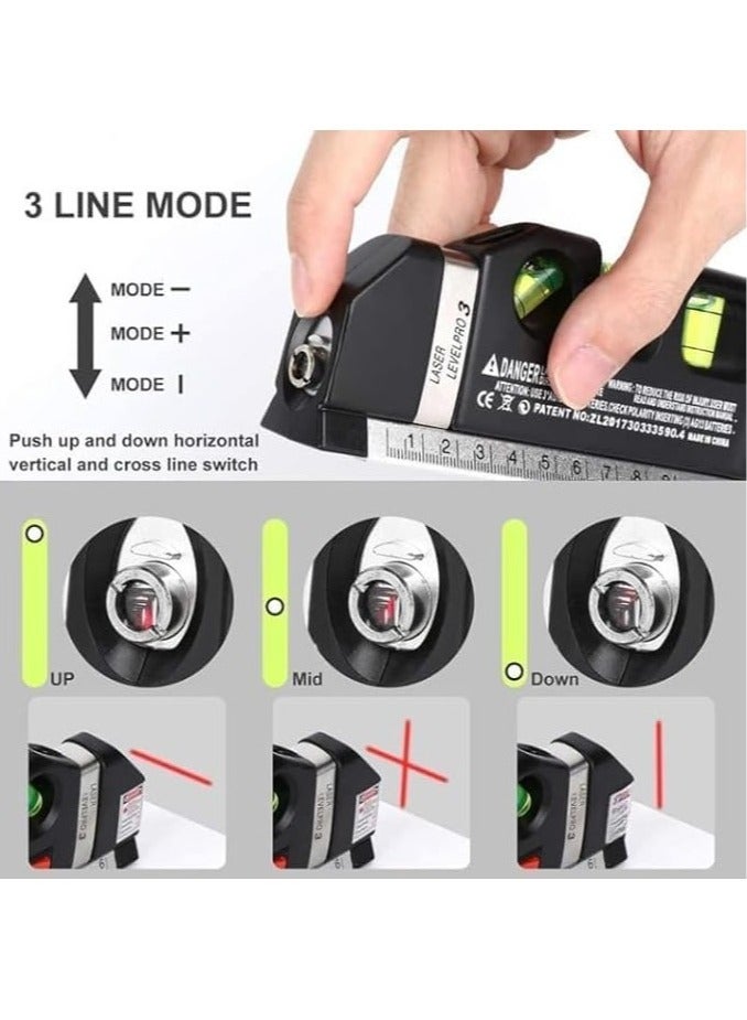 ريبنيو أداة قياس متعددة الأغراض Fixit Laser Level Pro 3 مع شريط بطول 8 أقدام - Image 4