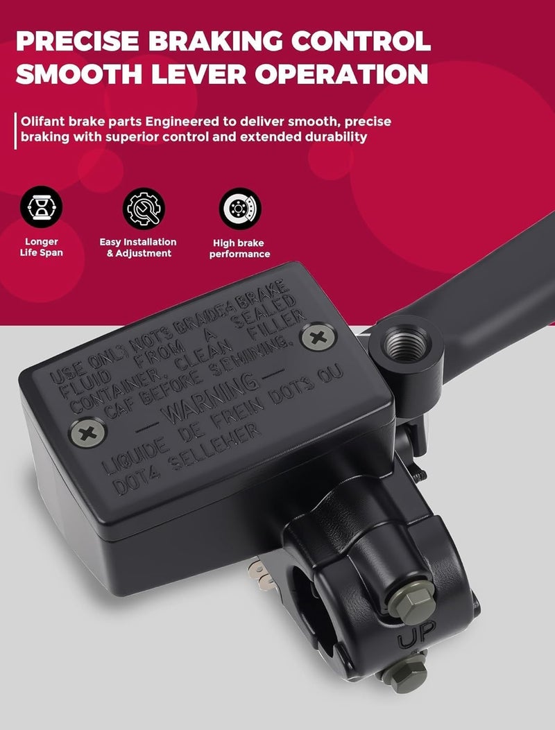 OLIFANT Front Brake Master Cylinder Handle for Honda ATV Foreman 400 450 500/Rancher 350/Recon 250 FourTrax 300/Rincon 650/250ex 300ex 400ex 2PCS - Image 4
