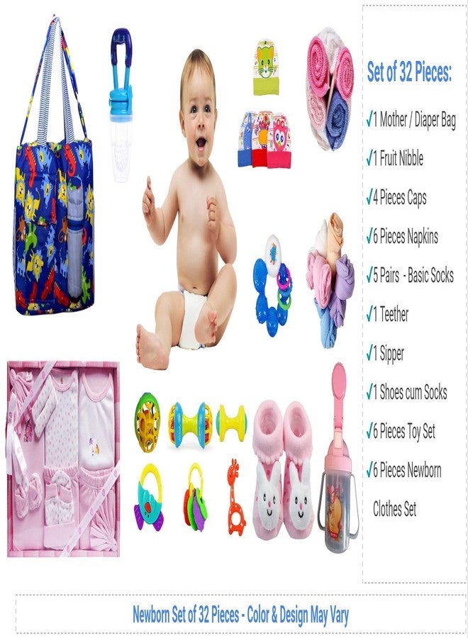 Unique Ideas New Born Baby for 0-6 Month Baby (Clothes, Feeding, Bag and Toys) 32 Pieces Pack - Image 2