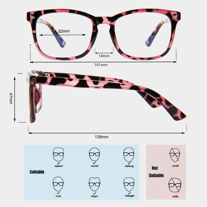MAXJULI Blue Light Blocking Glasses,Computer Reading/Gaming/TV/Phones Glasses for Women Men(Light Red Tortoise) - Image 3
