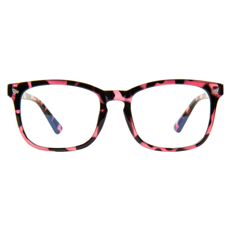 MAXJULI Blue Light Blocking Glasses,Computer Reading/Gaming/TV/Phones Glasses for Women Men(Light Red Tortoise) - Image 1