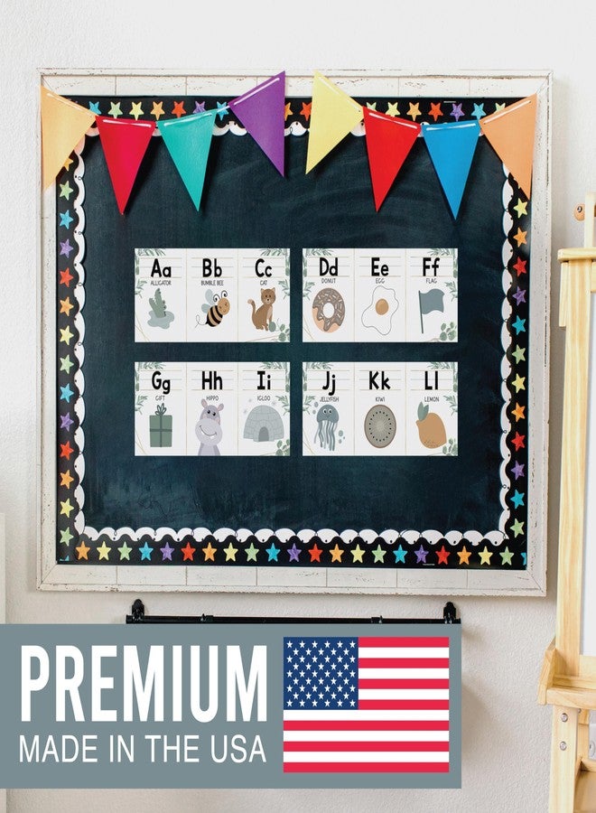 Hadley Designs Alphabet for Classroom Wall - ABC Letters and Numbers Posters for Preschool and Kindergarten - Alphabet Line for Classroom Decor and Homeschool - Greenery Theme - Image 5
