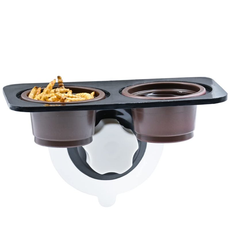 MRTIOO 100 Cups + Feeding Ledge Enhanced, Reptile Amphibian Food Bowls and Water Dish, for Crested Gecko Lizard Or Other Small Pet Feeder Ledge Accessories Supplies, with Sustainable Cups - Image 3