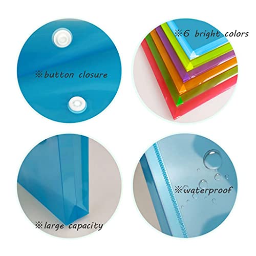 Anseal 24pcs Legal Size Clear Poly Floders, Plastic Envelopes with Snap Closure, Document Envelopes for School and Office Supplies, Expandable Waterproof Reusable - Image 4