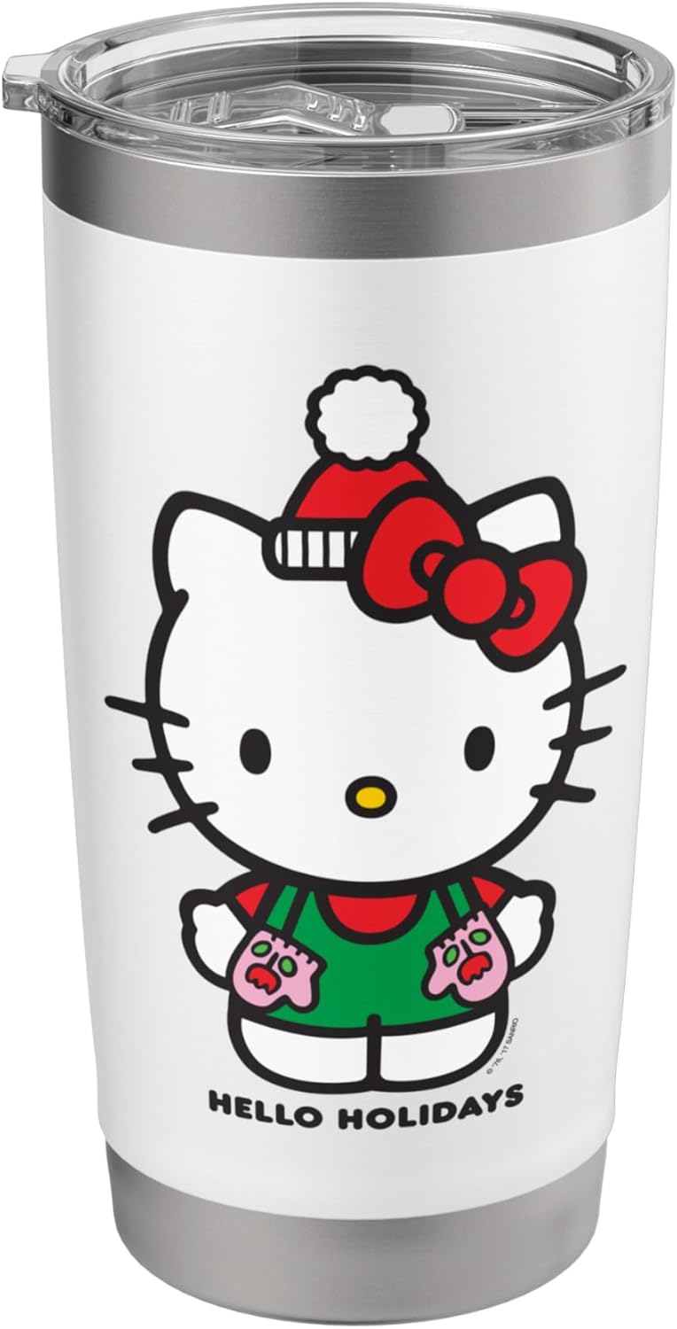 Hello Kitty Hello Kitty Hello Holidays Christmas Tee Shirt Stainless Steel Insulated Tumbler  - Image 1