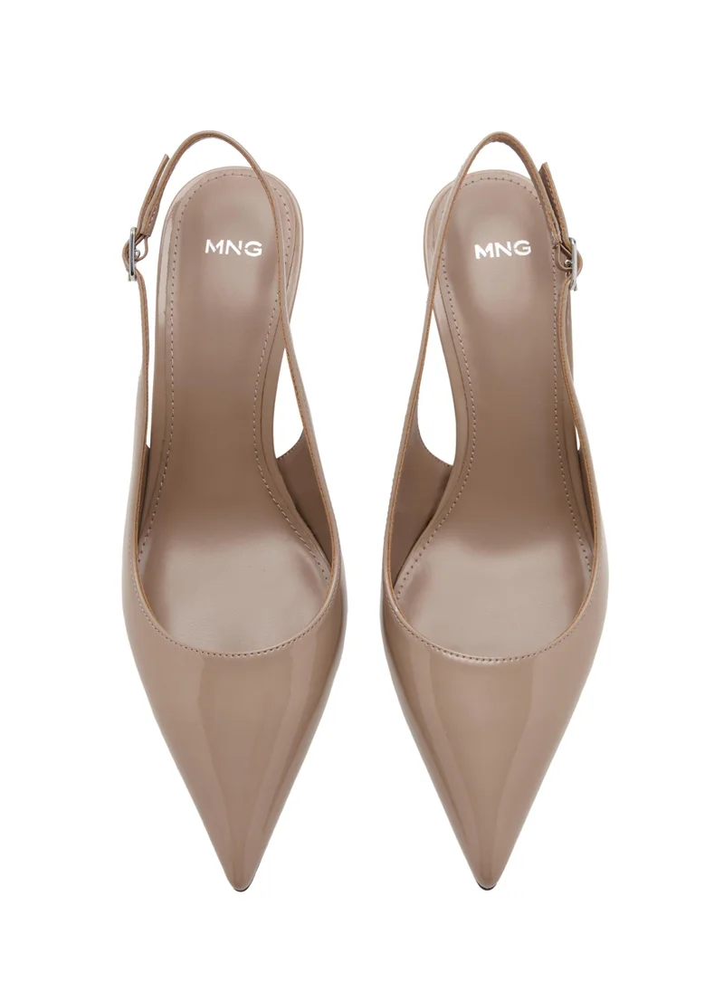 Mango 80-NUDE Patent Heeled Shoes for Women | Best Price UAE