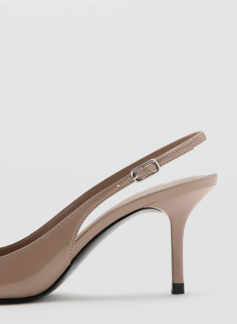 Mango 80-NUDE Patent Heeled Shoes for Women | Best Price UAE