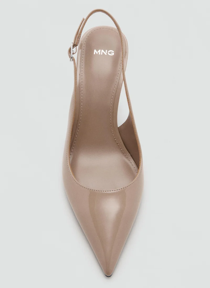 Mango 80-NUDE Patent Heeled Shoes for Women | Best Price UAE