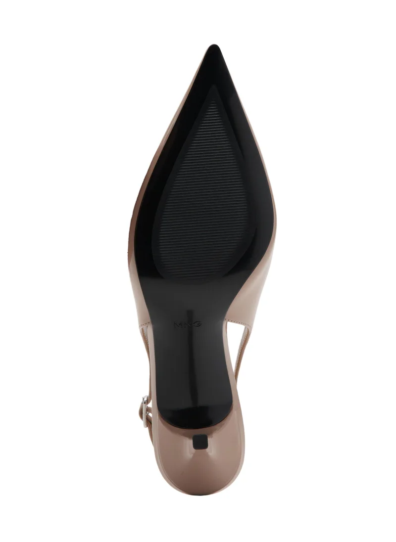 Mango 80-NUDE Patent Heeled Shoes for Women | Best Price UAE