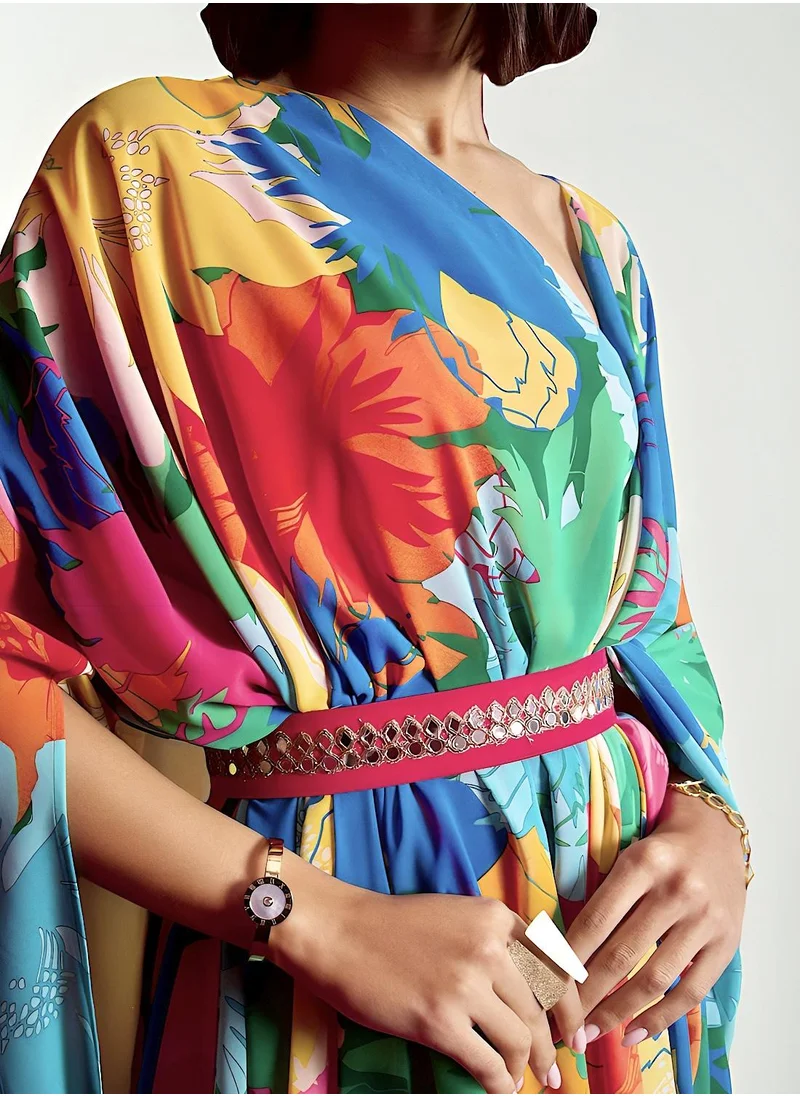 إكستاسي Single Shoulder Belt Dress