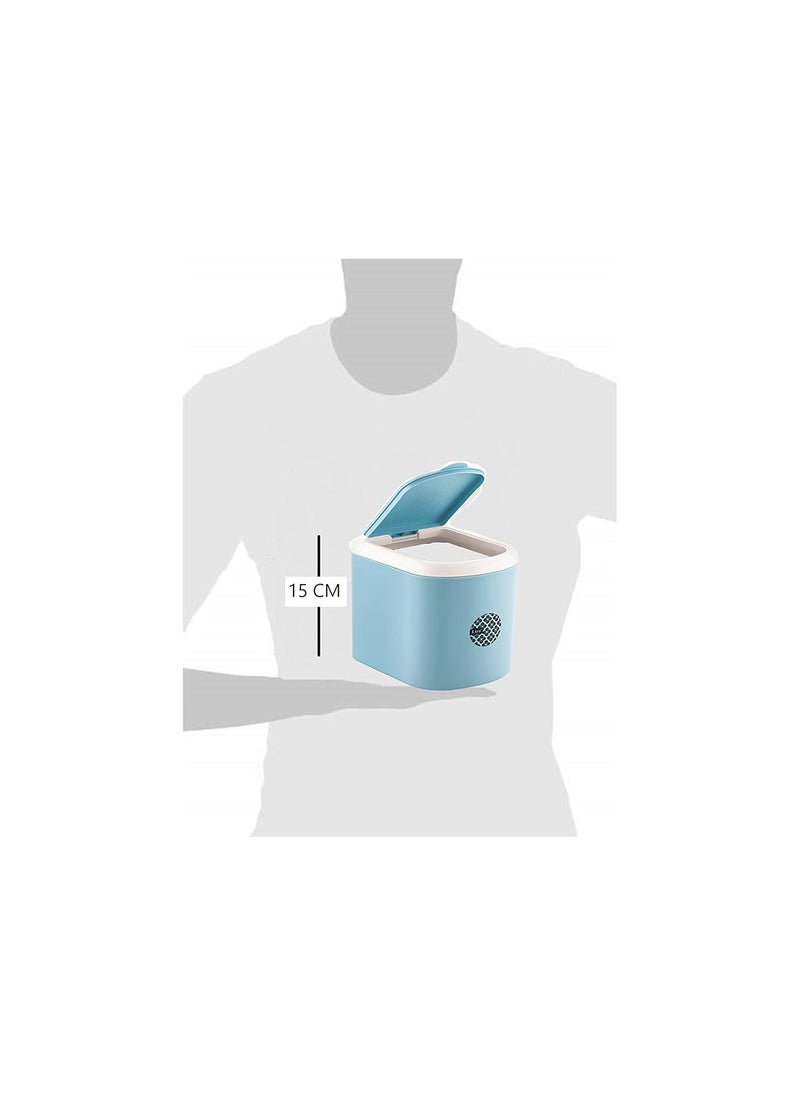 Nabhya Nabhya Combo Of 3Pc Mini Waste Bin Disposal Dustbin for Car Office Desk and Home Use Blue  - Image 4