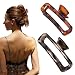Nalodu Hair Claw Clips 5 Inch XL Unbreakable Glossy Rectangle Square Extra Large Tight Strong Clip Neutral Colors for Thick Curly Long Hair Women - 2 Pack - Image 2