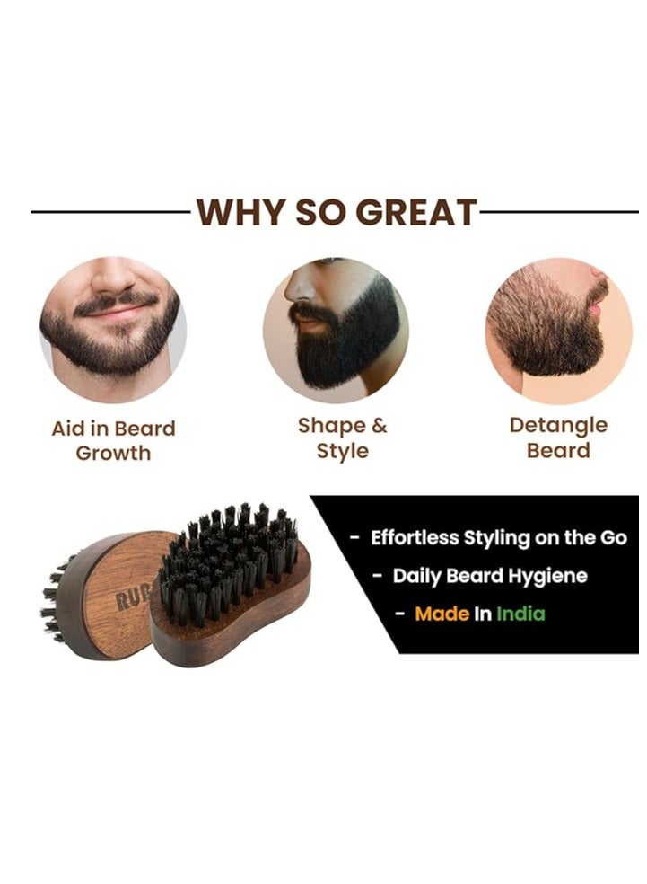 RUBAB MEN 4-in-1 Beard Kit for Men| Advance Beard Oil, Face & Beard Wash, Beard Brush & Wooden Beard Comb for Men| Daily Care of Beard or Amazing Gift Kit for Men - Image 5