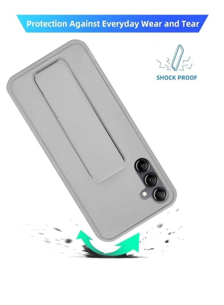 ARMOR Case Cover For Samsung Galaxy A15 With Magnetic Hand Grip 3 in 1 Grey - Image 3