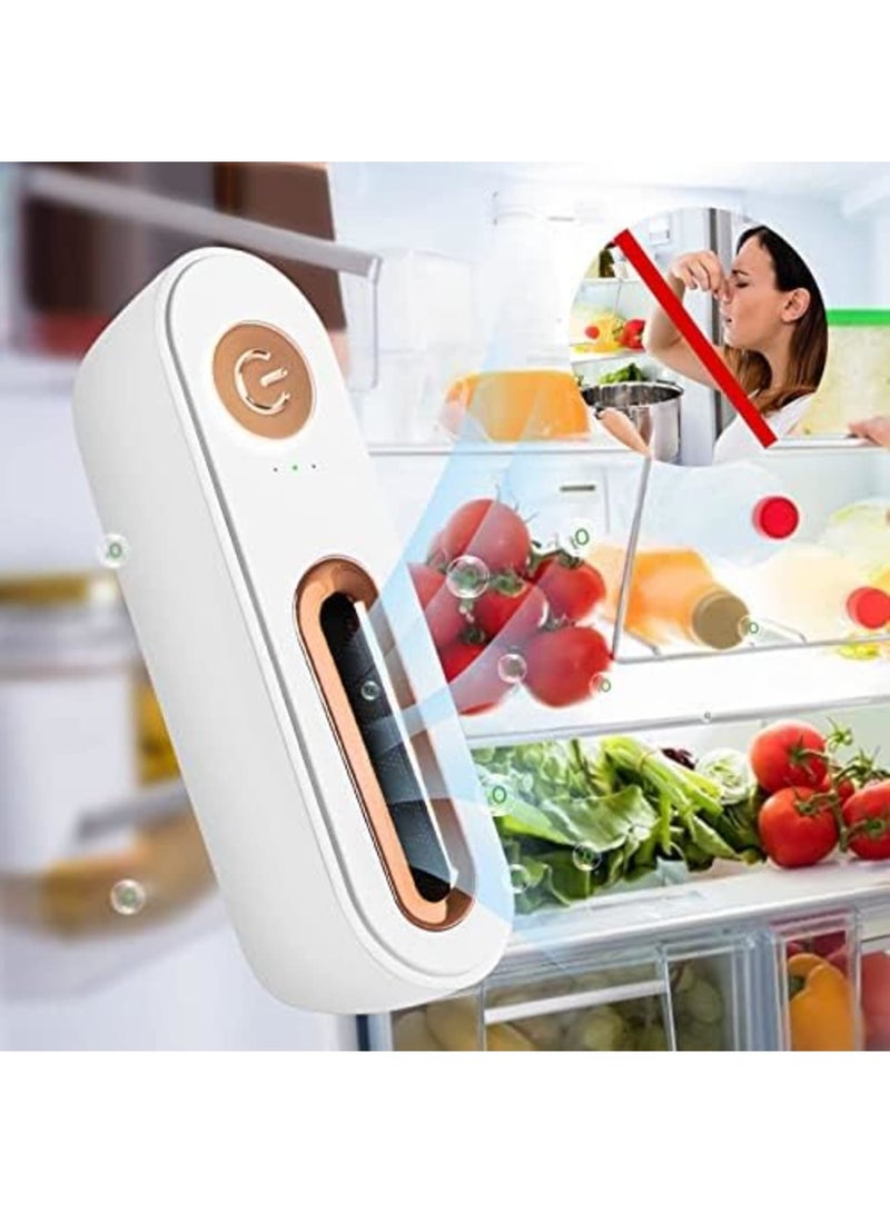 SYOSI Mini USB Fridge Deodorizer, Portable Rechargeable Refrigerator Deodorizer Reusable, Lasts Nature Refrigerator Deodorizer, Multipurpose Refrigerator Odor Eliminator for Fridge, Car, Closet, Wardrobe - Image 1