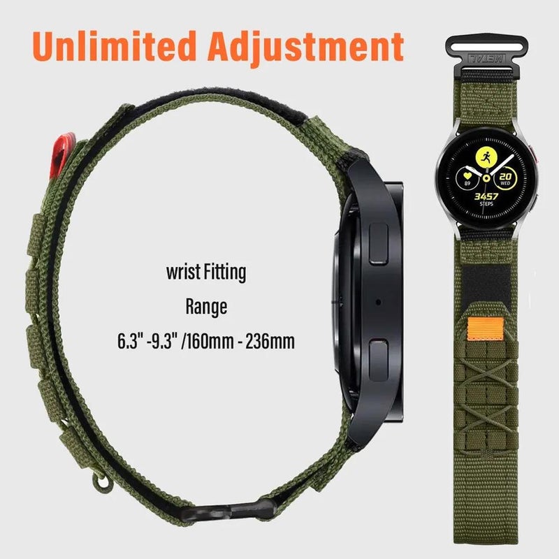 ورقة رياضية نايلون فيلكرو لـ Amazfit T-Rex/T-Rex Pro، حزام حلقة من الفولاذ المقاوم للصدأ - Image 3