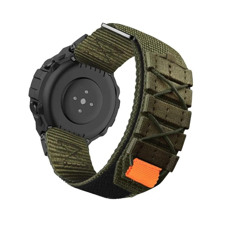 ورقة رياضية نايلون فيلكرو لـ Amazfit T-Rex/T-Rex Pro، حزام حلقة من الفولاذ المقاوم للصدأ - Image 1