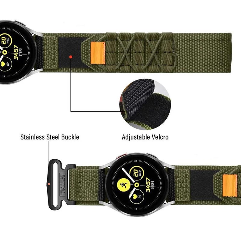 ورقة رياضية نايلون فيلكرو لـ Amazfit T-Rex/T-Rex Pro، حزام حلقة من الفولاذ المقاوم للصدأ - Image 2