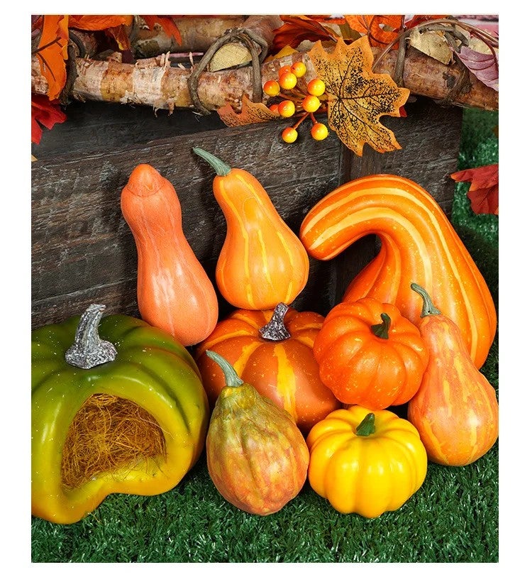 Bluejw L06735 Halloween Pumpkin Decor - Artificial Fruits and Vegetables Shop Decoration, Realistic Fake Vegetables for Fall Harvest Display - Image 3