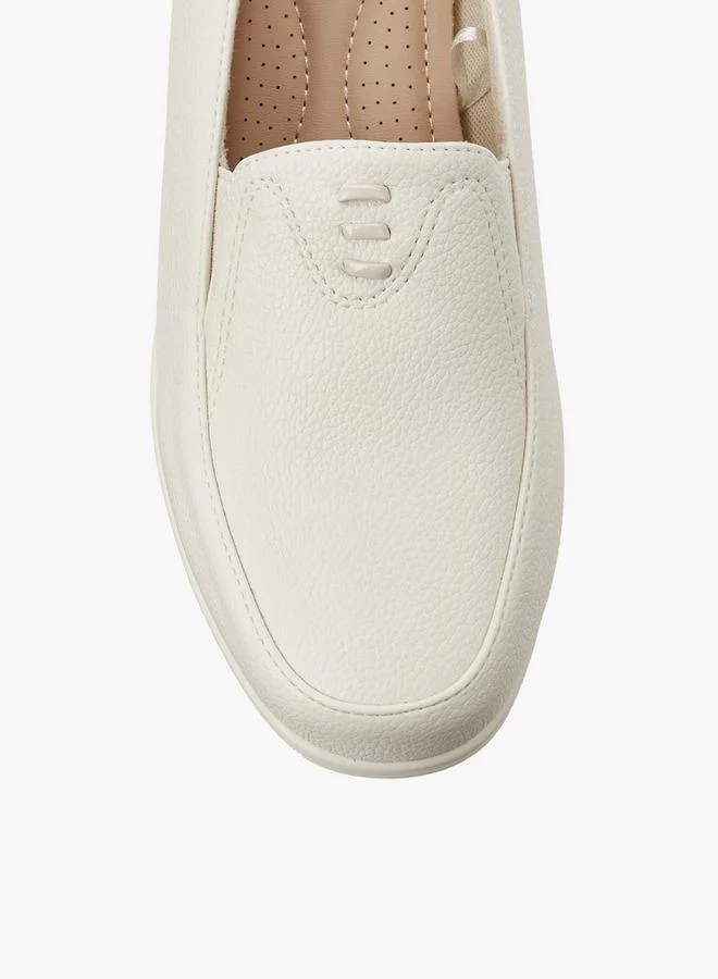 Flora Bella By Shoexpress CREAM Women Slip On Block Heels for Women | Best Price UAE