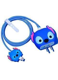 Generic 3D Cute Cartoon Series Fast Charger Protector for iPhone 18W 20W iPhone 14 13 12 11 Pro Max Fast Charging Cable Charger Head Protective Cover Cable Accessory Data Cable Protective Sleeve  - Image 1