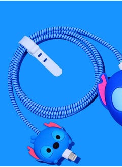 Generic 3D Cute Cartoon Series Fast Charger Protector for iPhone 18W 20W iPhone 14 13 12 11 Pro Max Fast Charging Cable Charger Head Protective Cover Cable Accessory Data Cable Protective Sleeve  - Image 3
